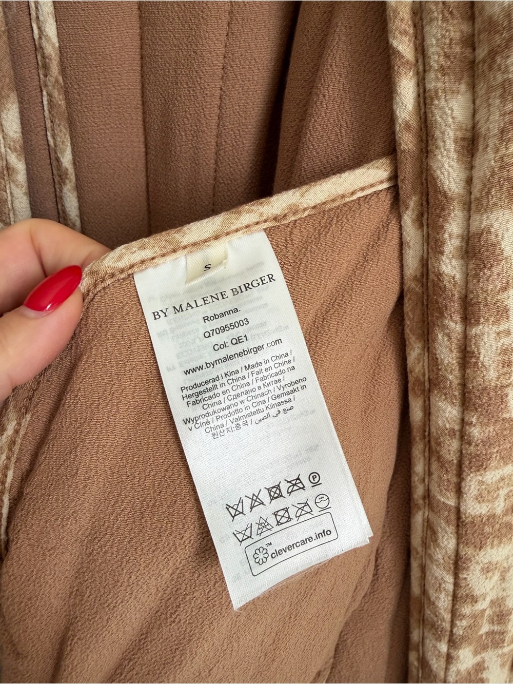 By Malene Birger Beige and Cream Patterned Coat size Small - Picture 5 of 10